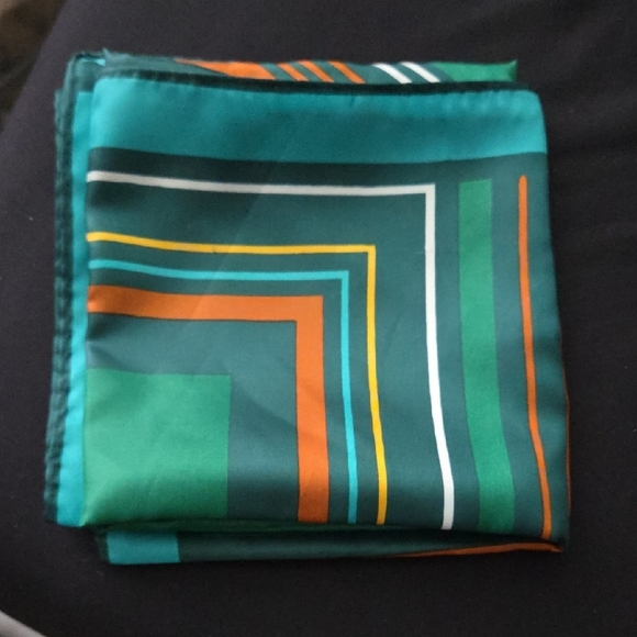 totes Accessories - Totes Vibrant Teal and Orange Rain Scarf Vintage
